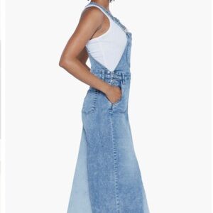 WASH LAB NWT AUTHENTIC PIECED MIXED GREY BLUE DEMIN  ADJUSTABLE JUMPER SKIRT